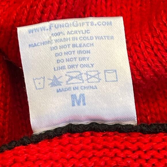 FunQi Ninja Snowman Martial Arts Ugly Christmas Sweater Size Medium - Picture 4 of 4